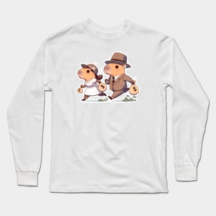 Toronto - High Park Capybaras Bonnie & Clyde V3 Long Sleeve T-Shirt